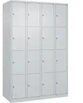 C+P Schlie&szlig;fachschrank Classic PLUS, 4 Abteile, 1850x1200x500mm, 7035/7035