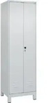 C+P Putzmittel-Spind Classic PLUS, F&uuml;&szlig;e, 2 Abteile, 1950x600x500mm, 7035/7035