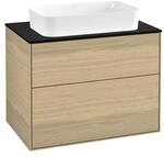V&B Waschtischunterschrank Wandbeleuchtung Finion 80x60,3x50,1mm, Gl. bla Matt, Oak