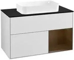 V&B Waschtischunterschrank Abdeckplatte bla m Finion 100x60,3cm, Reg re wal ven, wh.