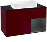 V&B Waschtischunterschrank Abdeckplatte bla m Finion 100x60,3cm, Reg re md bl. m Lac,