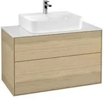 V&B Waschtischunterschrank Finion 100x60,3x50,1cm, Abd.-Pl. wh. m, Oa ven