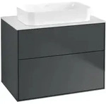 V&B Waschtischunterschrank Wandbeleuchtung Finion 80x60,3x50,1mm, Gl. wh. m, md bl. m