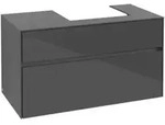 V&B Waschtischunterschrank Collaro 100x54,8x50cm, WT rechts, glossy grey