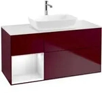 V&B Waschtischunterschrank Finion 120cm, Pl wh. m, Reg glo wh. Lac, Peo m