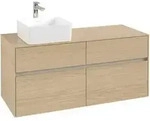 V&B Waschtischunterschrank Collaro 120x54,8x50cm, WT links, Nordic Oak