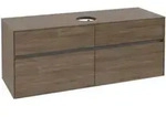 V&B Waschtischunterschrank Collaro 140x54,8x50cm, WT mittig, Arizona Oak
