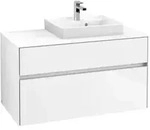 V&B Waschtischunterschrank Collaro 100x54,8x50cm, WT rechts, glossy white