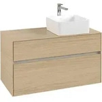 V&B Waschtischunterschrank Collaro 100x54,8x50cm, WT rechts, Nordic Oak