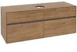 V&B Waschtischunterschrank Collaro 140x54,8x50cm, WT mittig, kansas oak