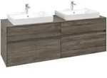 V&B Waschtischunterschrank Collaro 160x54,8x50cm, f 2 WT, stone oak
