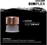 Halder Schonhammerkopf SIMPLEX Kopf-D. 40mm Kupfer m.Kunststoffh&uuml;lse hart (3804.040)