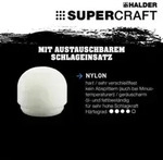 Halder SUPERCRAFT-Schonhammer 25mm m. 1 abger. Kopf r&uuml;ckschlagfrei