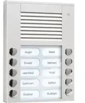 TCS T&uuml;r Control Audioau&szlig;enstation 2-reihig 10 Tasten AP silber PES10-EN/04