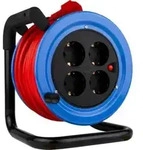 REV Kabeltrommel 15m Stahl Mini schwarz/t&uuml;rkis H05VV-F3G1,5