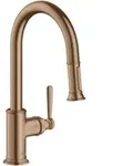 hansgrohe Sp&uuml;ltisch-Einhebelmischer 180 Axor Montreux mit Ausziehbrause, brushed red