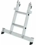 MUNK Stufen-Glasreinigerleiter Unterteil mit nivello&reg;-Traverse 2 Stufen