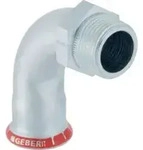 Geberit &Uuml;bergangsbogen Mapress C-Stahl d 15xR 1/2, 90G, m AG, au&szlig;en verzinkt