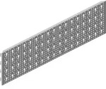 Stahl-Lochplatte Material STA wei&szlig; L.800mm B.200mm Element-System