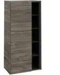 V&B Mittelschrank Subway 3.0 57,4x120x36,2cm, Sch L/Gr Alu gl, st. Oa