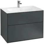 V&B Waschtischunterschrank Finion 79,6x59,1x49,8cm, md b m Lac, m Wandbeleuchtung