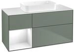 V&B Waschtischunterschrank Wandbeleuchtung Finion 120x60 cm, Rg re glo wh. Lac, Oli.