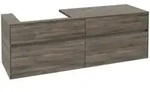 V&B Waschtischunterschrank Collaro 160x54,8x50cm, WT links, stone oak
