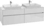 V&B Waschtischunterschrank Collaro 160x54,8x50cm, f 2 WT, glossy white