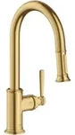 hansgrohe Sp&uuml;ltisch-Einhebelmischer 180 Axor Montreux mit Ausziehbrause, brushed