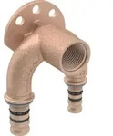 Geberit Doppelanschlusswinkel Mepla d= 16mmxRp 1/2x16mm, 90Grad, Rotguss