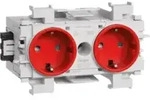 Tehalit Steckdose 2-fach rt frontrastend GS2001 vrt