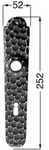 HS ROWE SCHEITTER, Langschild 270H,PZ,E92 sichtbar verschraubt schwarz geh&auml;mmert