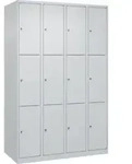 C+P Schlie&szlig;fachschrank Classic PLUS, 4 Abteile, 1850x1200x500mm, 7035/7035