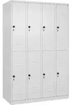 C+P Doppelstock-Spind Classic PLUS, 4 Abteile, 1850x1200x500mm, 9016/9016 Verschluss