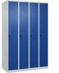 C+P Spind Classic PLUS, 4 Abteile, 1850x1200x500mm, 7035/5010 Verschluss