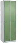 C+P Spind Classic PLUS, 2 Abteile, 1850x600x500mm, 7035/6011 Verschluss