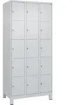 C+P Schlie&szlig;fachschrank Classic PLUS, F&uuml;&szlig;e, 3 Abteile, 1950x900x500mm, 7035/7035
