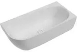 Hoesch Eck-Badewanne iSENSI 160x75cm, re, 1- &Uuml;b.- + Abl, chrom, wei&szlig;