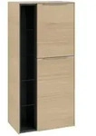 V&B Mittelschrank Subway 3.0 57,4x120x36,2cm, Sch R/Gr AL gl, Nord Oa