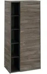V&B Mittelschrank Subway 3.0 57,4x120x36,2cm, Sch R/Gr Alu gl, st. Oa
