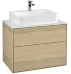 V&B Waschtischunterschrank Wandbeleuchtung Finion 80x60,3x50,1cm, Abd.-Pl. wh. m, Oa