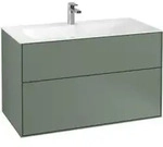 V&B Waschtischunterschrank Finion 99,6x59,1x49,8cm, Oli. m Lac, m Wandbeleuchtung