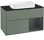 V&B Waschtischunterschrank Abdeckplatte bla m Finion 100x60,3cm, Rg r md b m Lac,