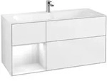 V&B Waschtischunterschrank Finion 119,6x59,1cm, Rg l g w Lac, glo wh. Lac