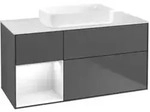 V&B Waschtischunterschrank Wandbeleuchtung Finion 120x60 cm, Rg re glo wh. Lac,