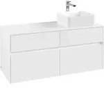 V&B Waschtischunterschrank Collaro 120x54,8x50cm, WT rechts, White Matt