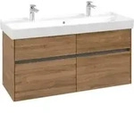 V&B Waschtischunterschrank Collaro 115,4x54,6x44,4cm, WT mittig, kansas oak