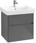 V&B Waschtischunterschrank Collaro 55,4x54,6x44,4cm, WT mittig, glossy grey