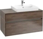 V&B Waschtischunterschrank Collaro 100x54,8x50cm, WT rechts, arizona oak
