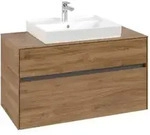V&B Waschtischunterschrank Collaro 100x54,8x50cm, WT mittig, kansas oak